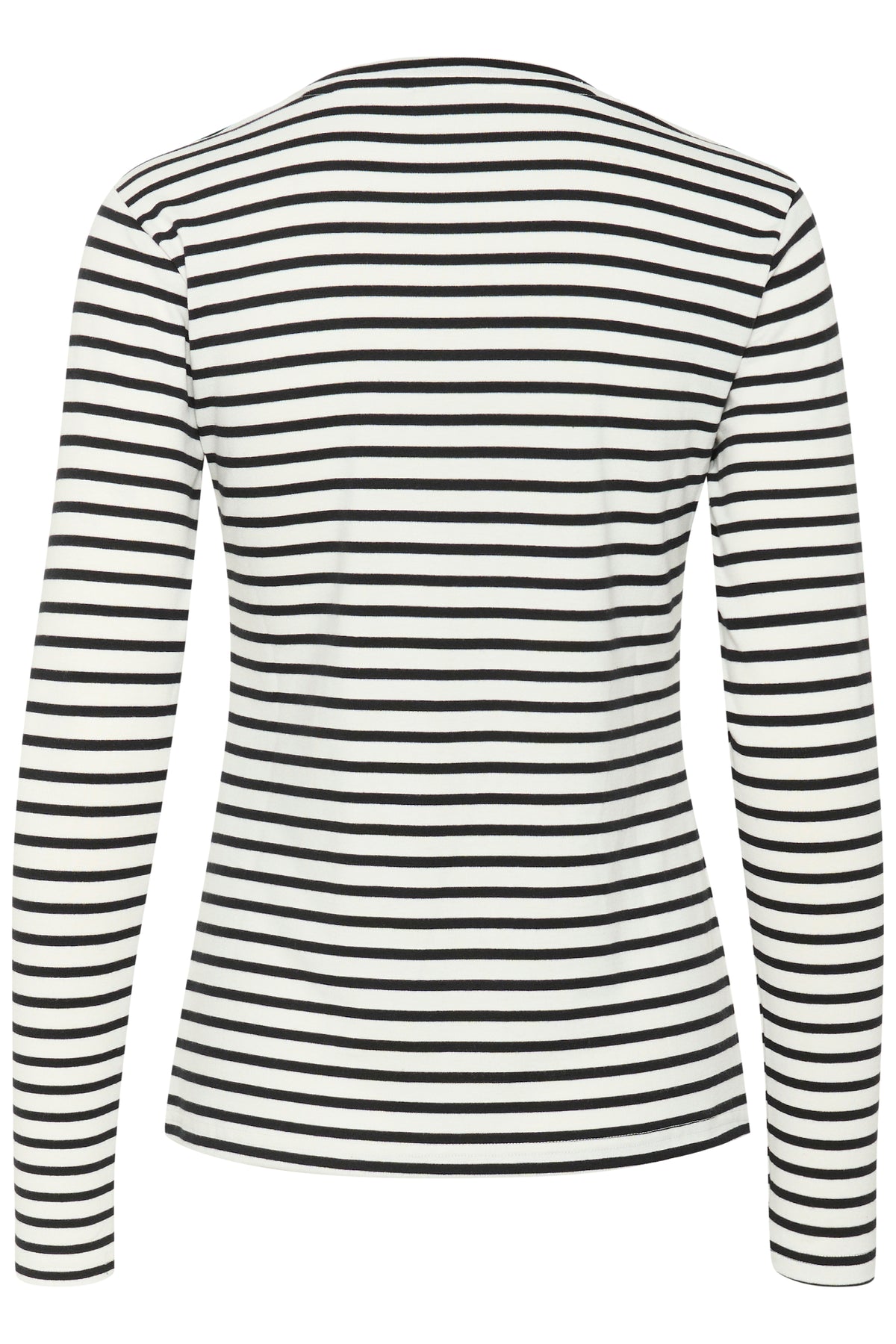 Kaffe Liddy Chalk/Black Stripe Top with Fiery Red Heart, 10502821