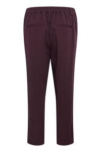 Kaffe Kasakura Fudge Burgundy Highwaisted Cigarette Trousers