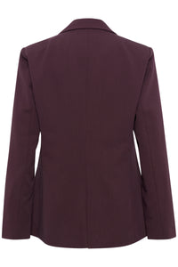 Kaffe Kasakura Fudge Burgundy Single Breasted Blazer, 10506684
