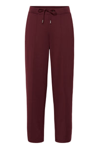 Kaffe Kajenny Windsor Wine Wide Leg Elasticated Trousers