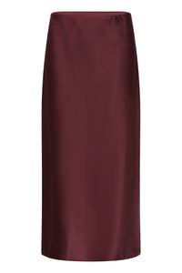 Kaffe Kalotte Fudge Burgundy Satin Slip Skirt