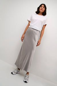 Kaffe Kalotte Steeple Grey Ankle Length Slip Skirt, 10508853