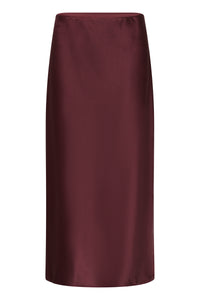 Kaffe Kalotte Fudge Burgundy Satin Slip Skirt