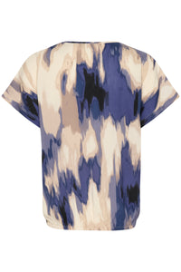 Kaffe Kabeathe Stanley Blue Abstract Printed Blouse, 10508896