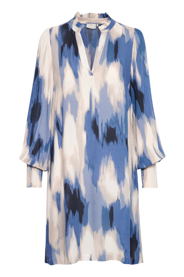 Kaffe Kabeathe Blue Abstract Printed Dress, 10508899