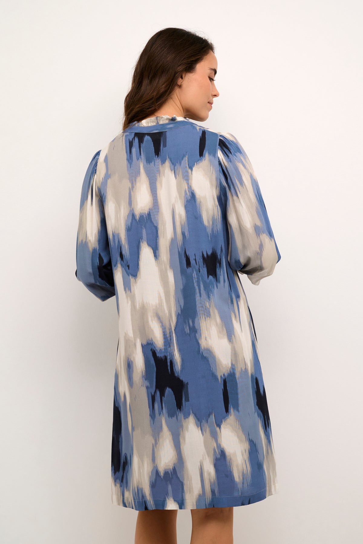 Kaffe Kabeathe Blue Abstract Printed Dress, 10508899