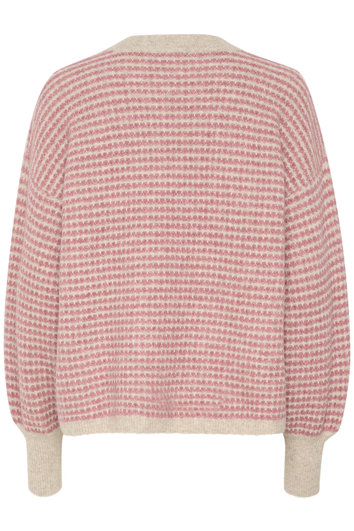 Kaffe Kaellery Feather Beige/Rose Oversized Knitted Pullover, 10509032