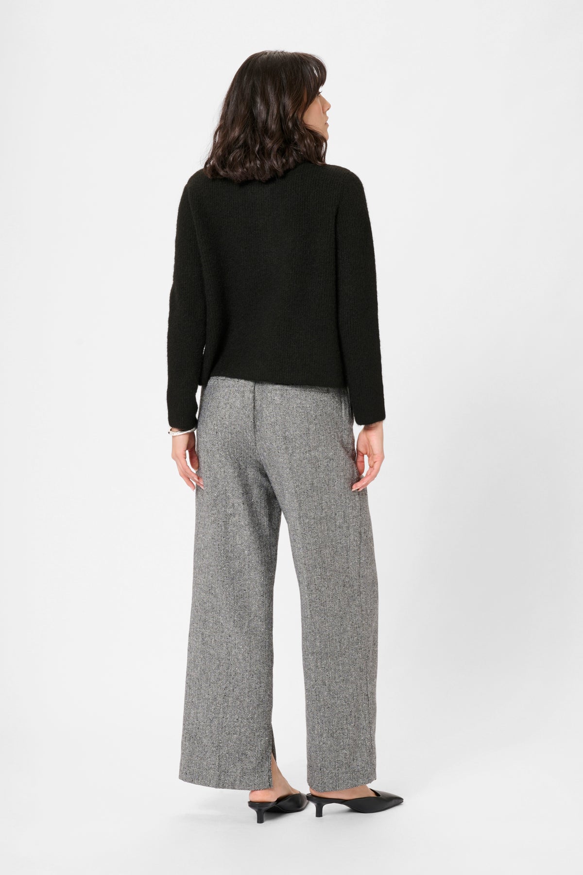 Kaffe Kamay Black Bow Knitted Cardigan