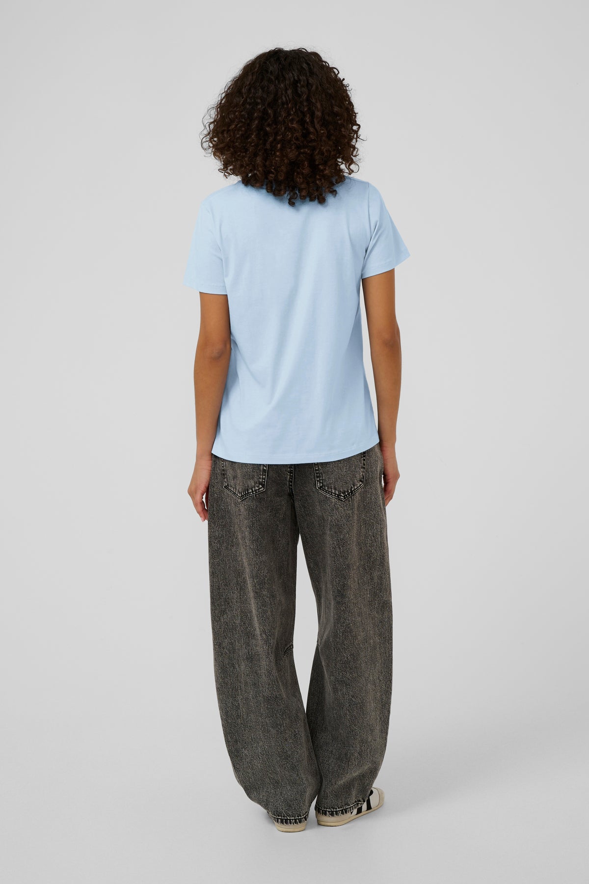 Kaffe Kajean Powder Blue Embellished Rose T-Shirt, 10511081