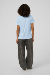 Kaffe Kajean Powder Blue Embellished Rose T-Shirt, 10511081