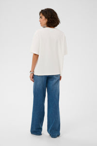 Kaffe Karosie Chalk 'Ooh La La' Embellished Modal T-Shirt, 10511093