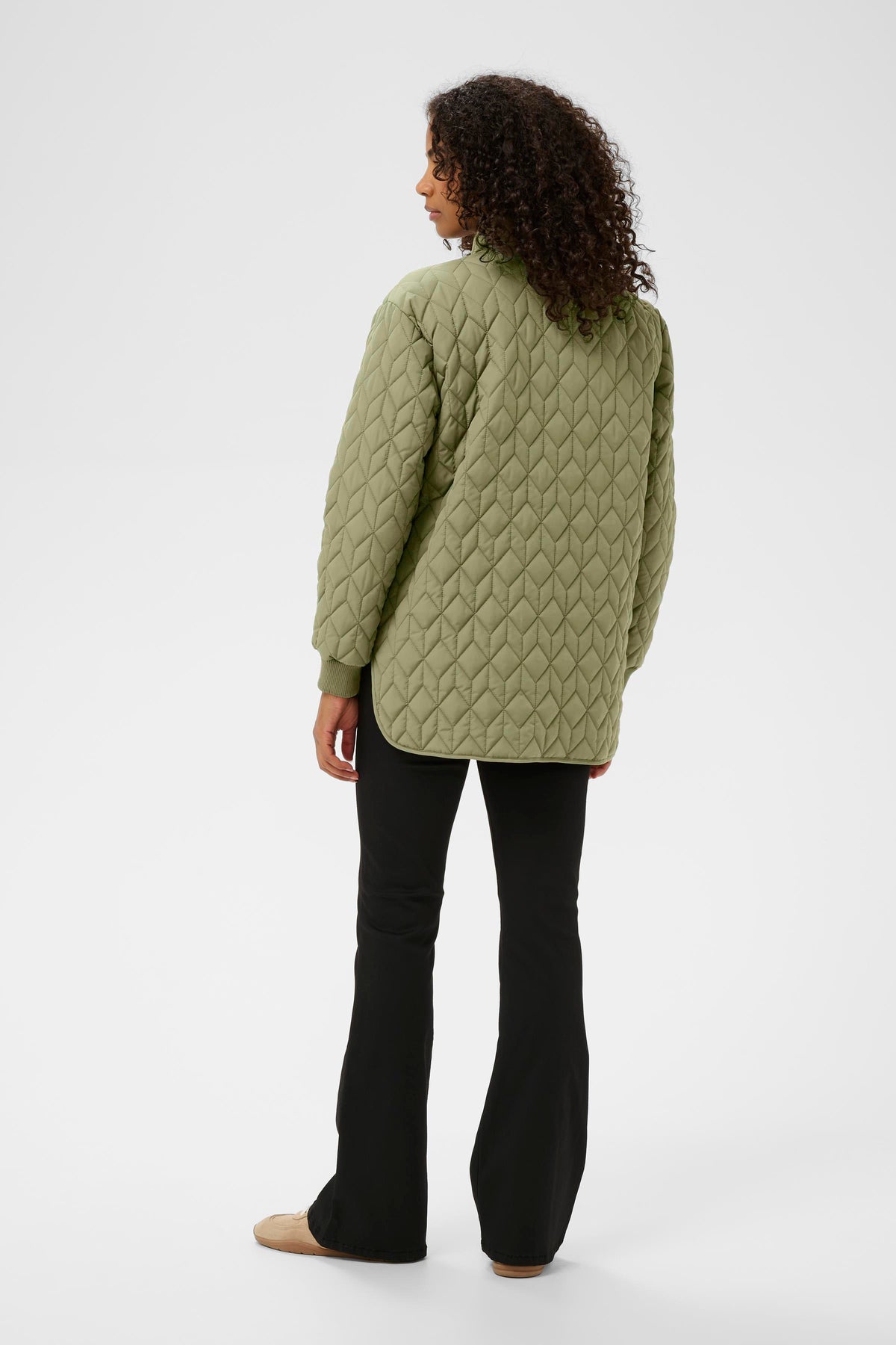 Kaffe KaLeila Dusky Green Quilted Jacket, 10511122