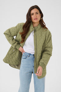 Kaffe KaLeila Dusky Green Quilted Jacket, 10511122