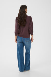 Kaffe Kaannie Fudge Burgundy Modal Top, 10511348