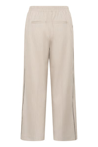 Kaffe Kaserena Beige Striped Wide Leg Trousers, 10511403
