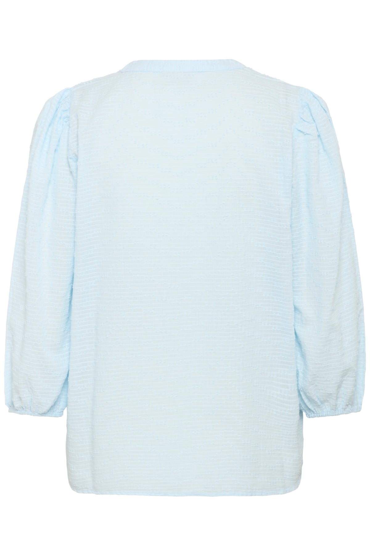 Kaffe Kapenelope Baby Blue V-Neck Textured Blouse, 10511436
