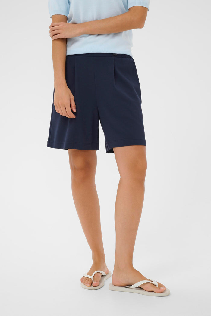 Kaffe Kaphoebe Midnight Marine Elasticated Waist Shorts