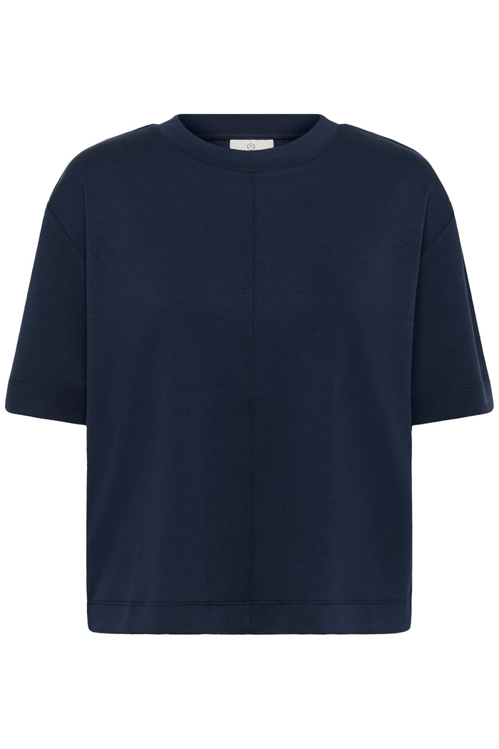 Kaffe Kaannie Midnight Marine Modal Boxy Fit T-Shirt, 10511809