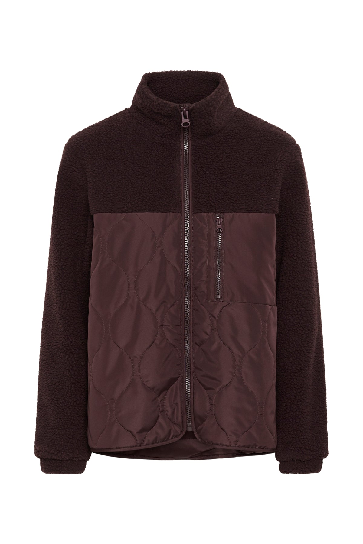 Kaffe Kagracelyn Fudge Burgundy Teddy Fleece Quilted Jacket, 10512279