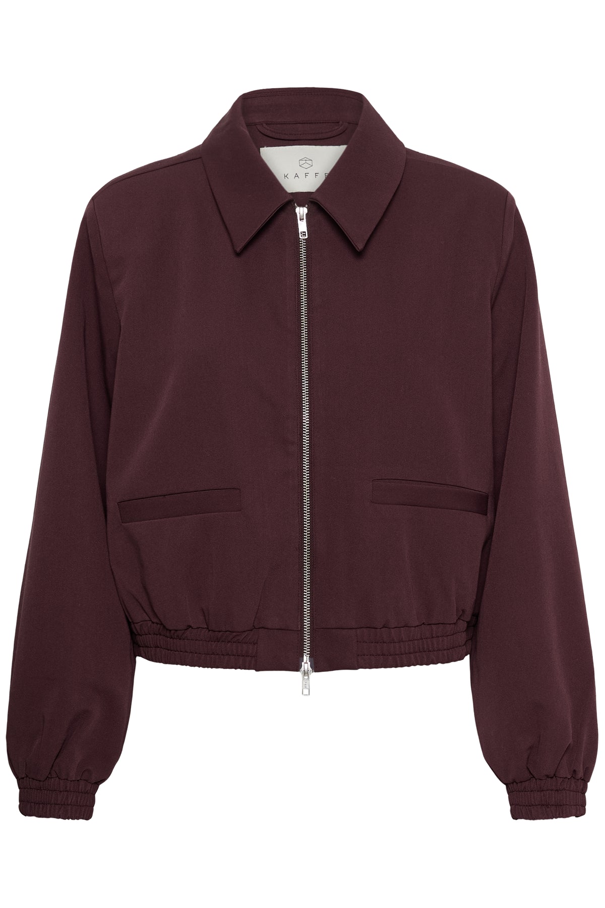 Kaffe Kasakura Fudge Burgundy Bomber Jacket, 10512340