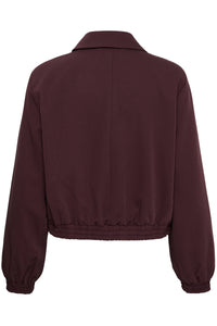Kaffe Kasakura Fudge Burgundy Bomber Jacket, 10512340