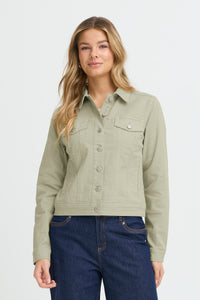 Fransa FrVotwill Desert Sage Soft Stretch Denim Jacket, 20609189