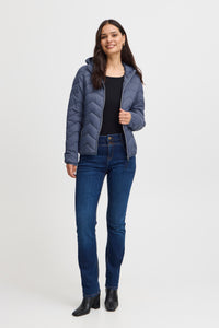 Fransa Frpadma Vintage Indigo Puffa Coat, 20610720