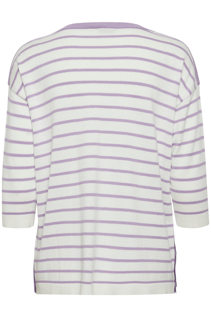 Fransa Frlilli Viola Stripe Button Knit, 20611733