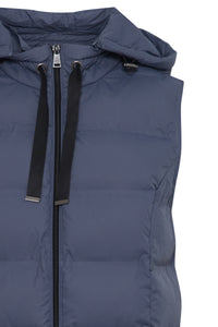 Fransa Frbafab Vintage Indigo Gilet with Zip Detailing, 20613344