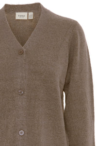 Fransa FrEllis Walnut Supersoft Knitted Cardigan, 20614491