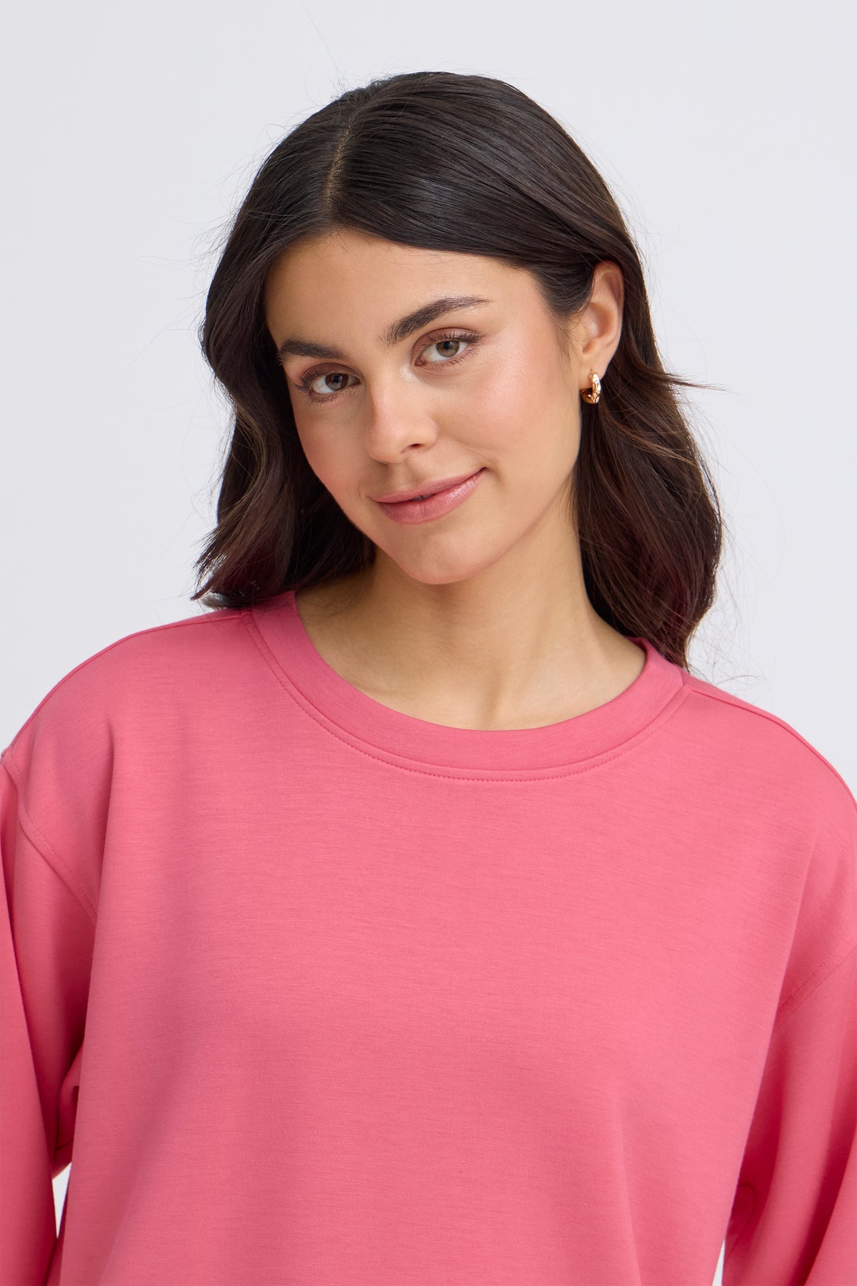 Fransa FrAurora Honeysuckle Pink Modal Oversized T-Shirt, 20615492