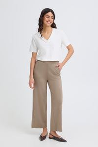 Fransa FrAurora Taupe Wide Leg 7/8 Modal Joggers, 20615493