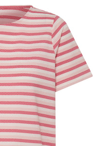Fransa FrJosie Lotus Pink Stripe T-Shirt, 20615550