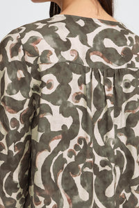 Fransa FrAriana Smokey Olive Printed Blouse, 20617394
