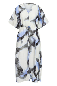 Fransa FrAyla Marble Hydrangea Printed V-Neck Maxi Dress, 20617498