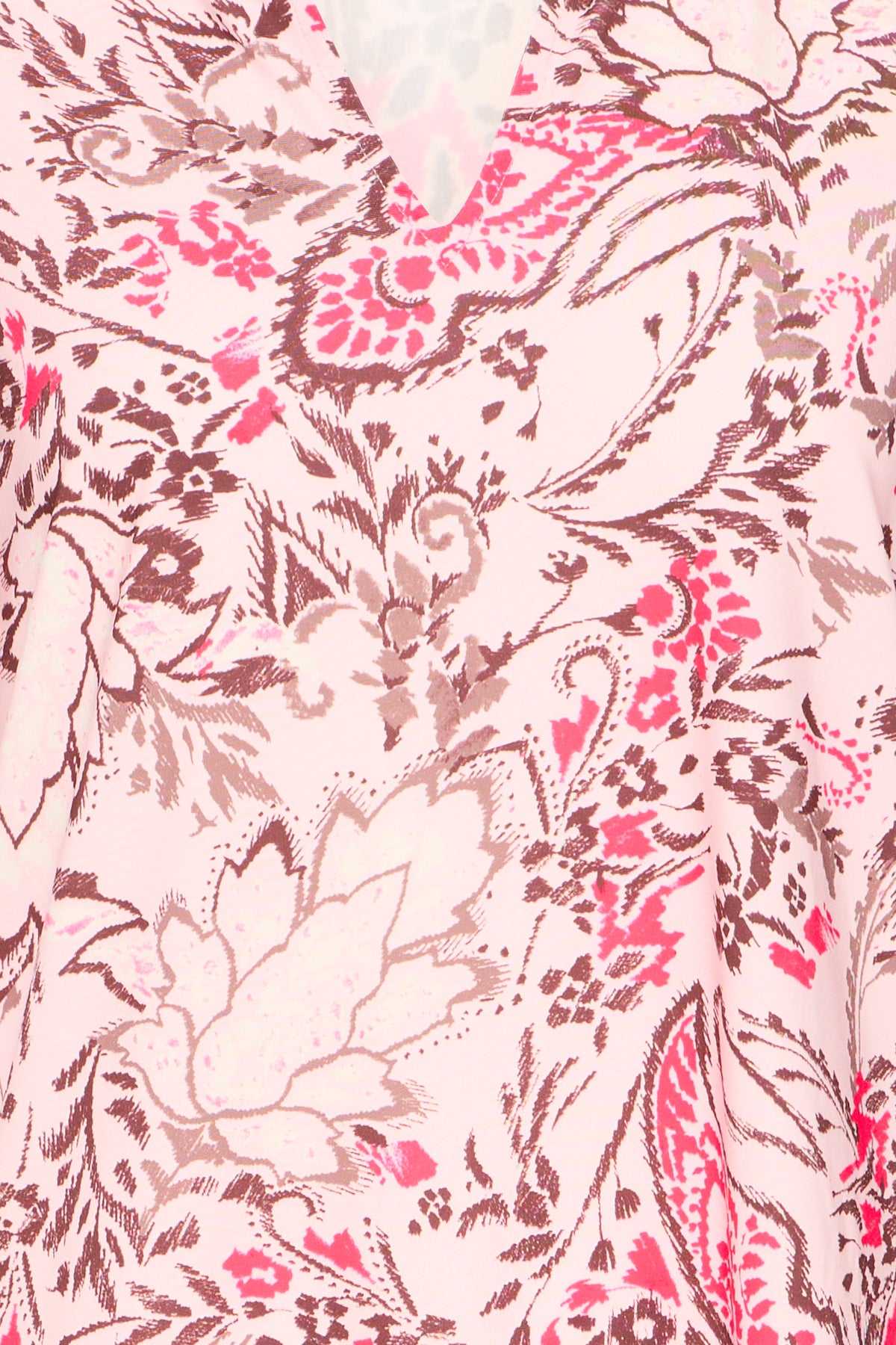 Fransa FrSeen Lotus Pink Floral Print V-Neck T-Shirt, 20617629