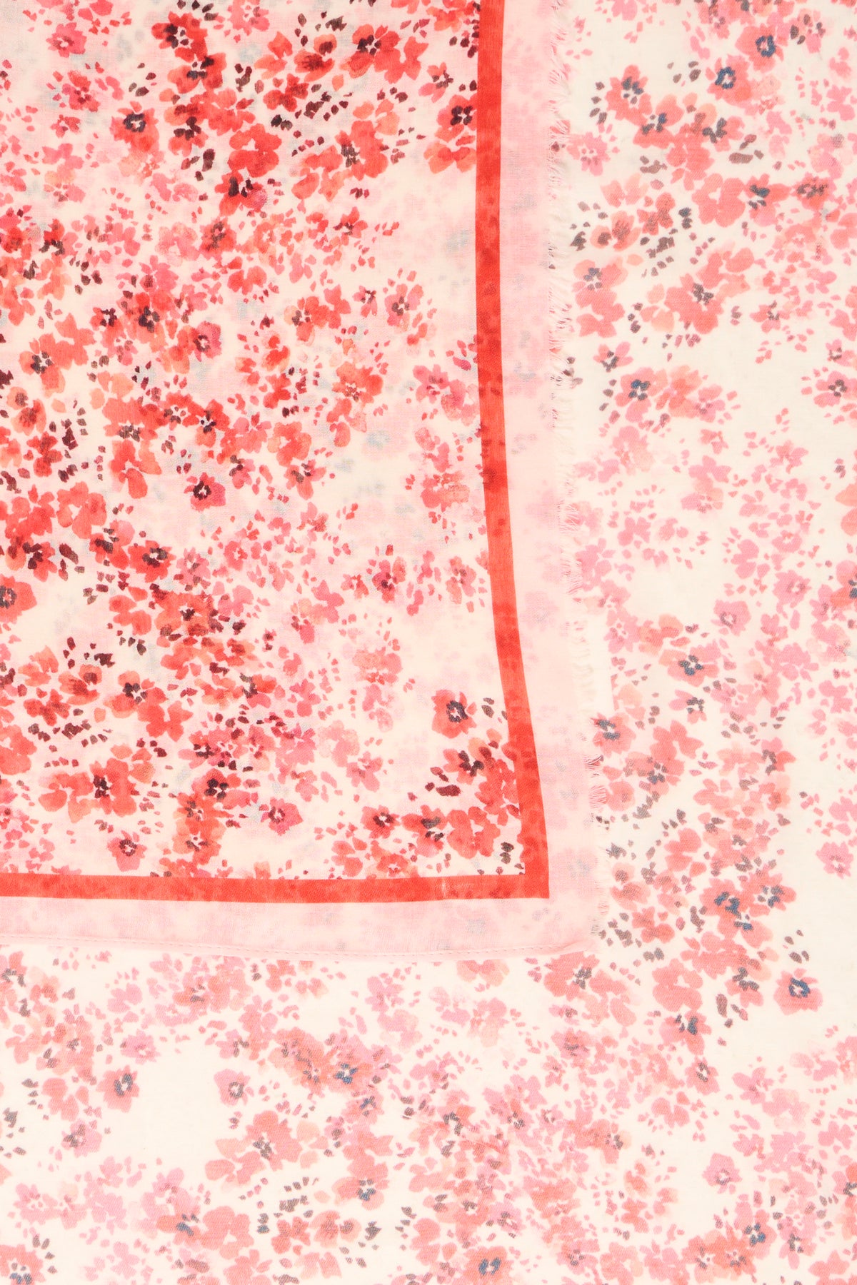 Fransa FrSanni Pink/Hibiscus Floral Print Scarf