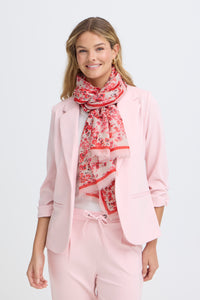 Fransa FrSanni Pink/Hibiscus Floral Print Scarf, 20617647