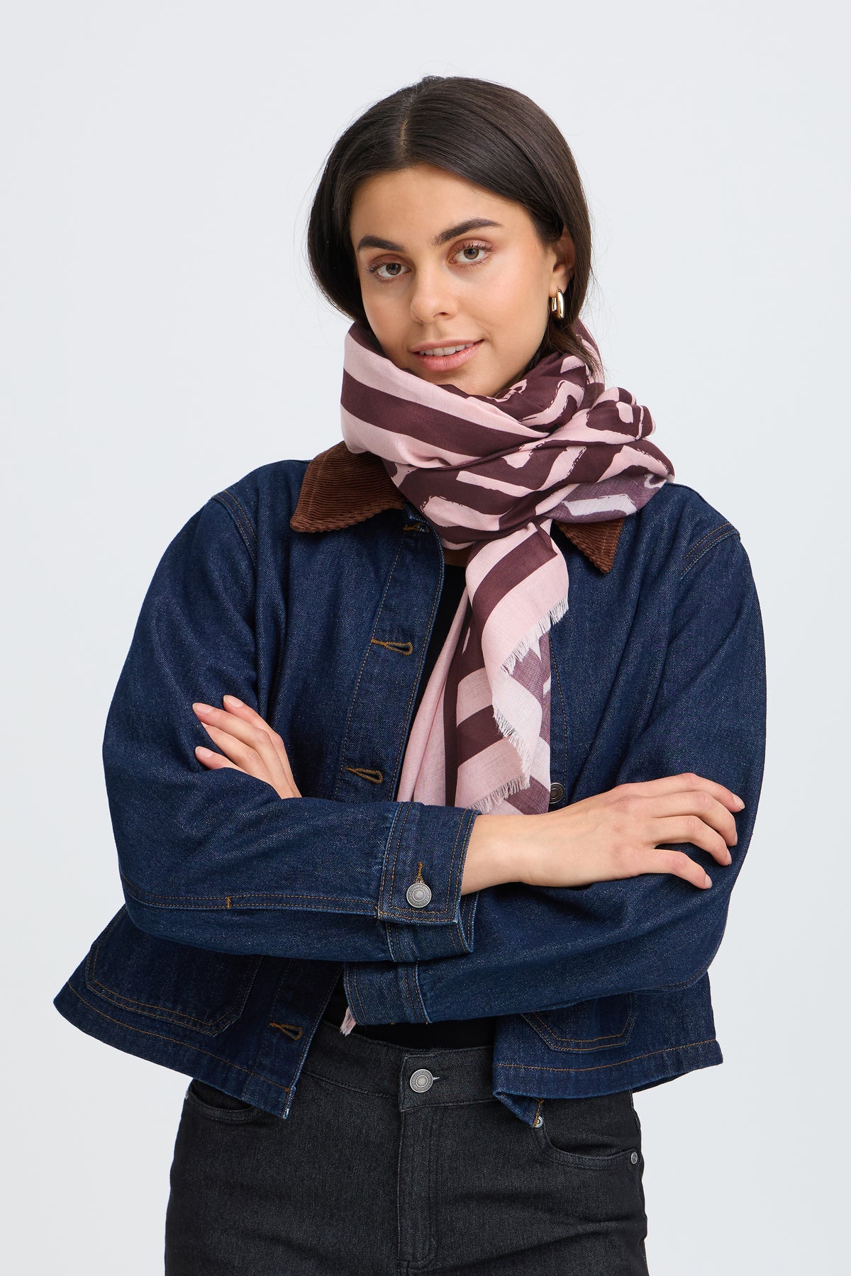 Fransa FrJilla Port Royale Geometric Print Scarf