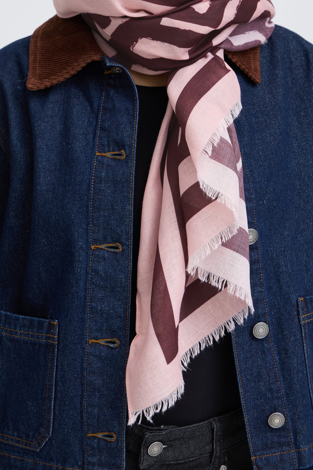Fransa FrJilla Port Royale Geometric Print Scarf