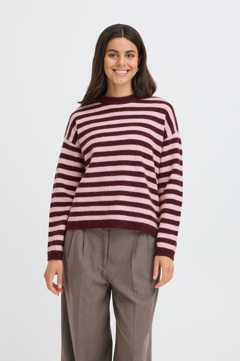 Fransa FrIdaa Port Royale/Baby Pink Striped Supersoft Knit, 20618351
