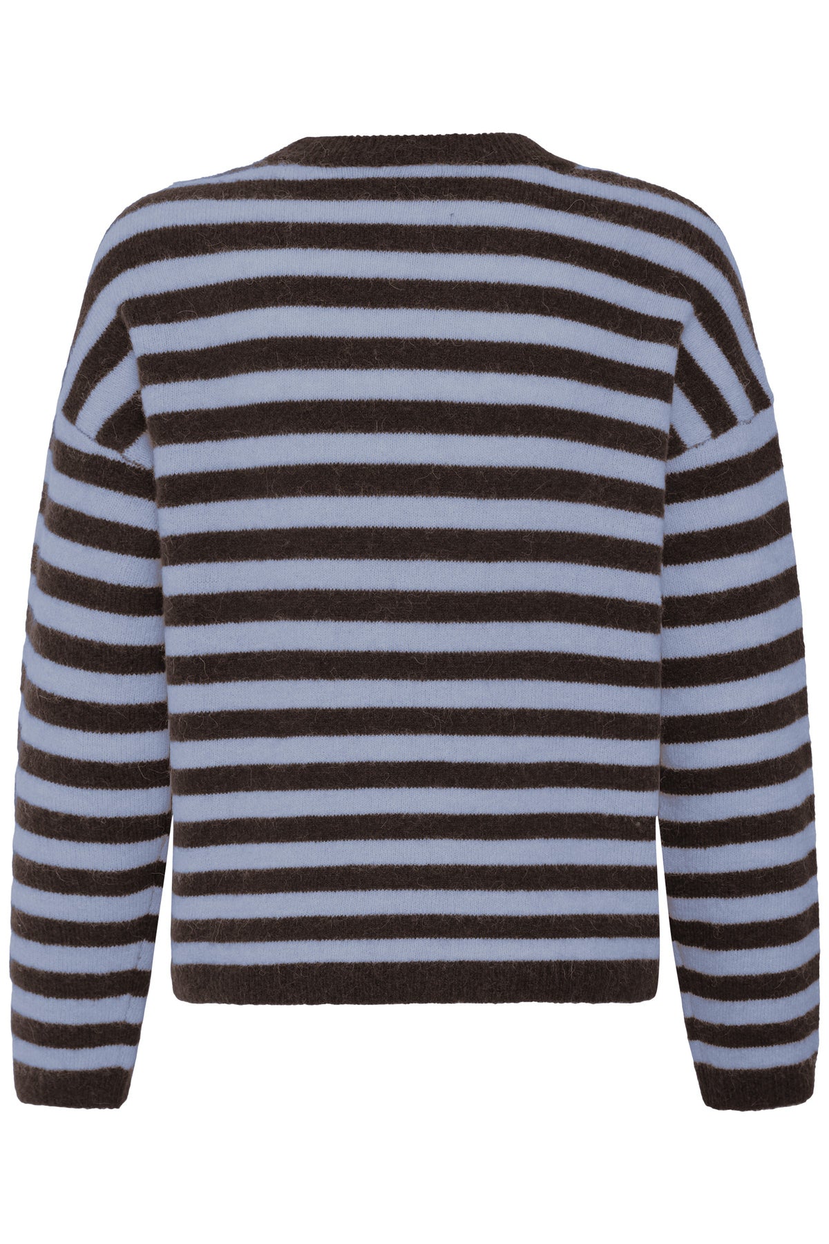 Fransa FrIdaa Fudge Chocolate/Baby Blue Striped Supersoft Knit, 20618351