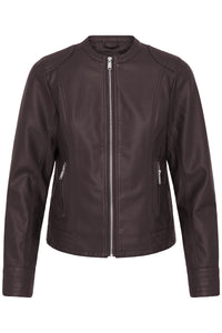 B.Young Byacom Java Brown Faux Leather Jacket, 20809396