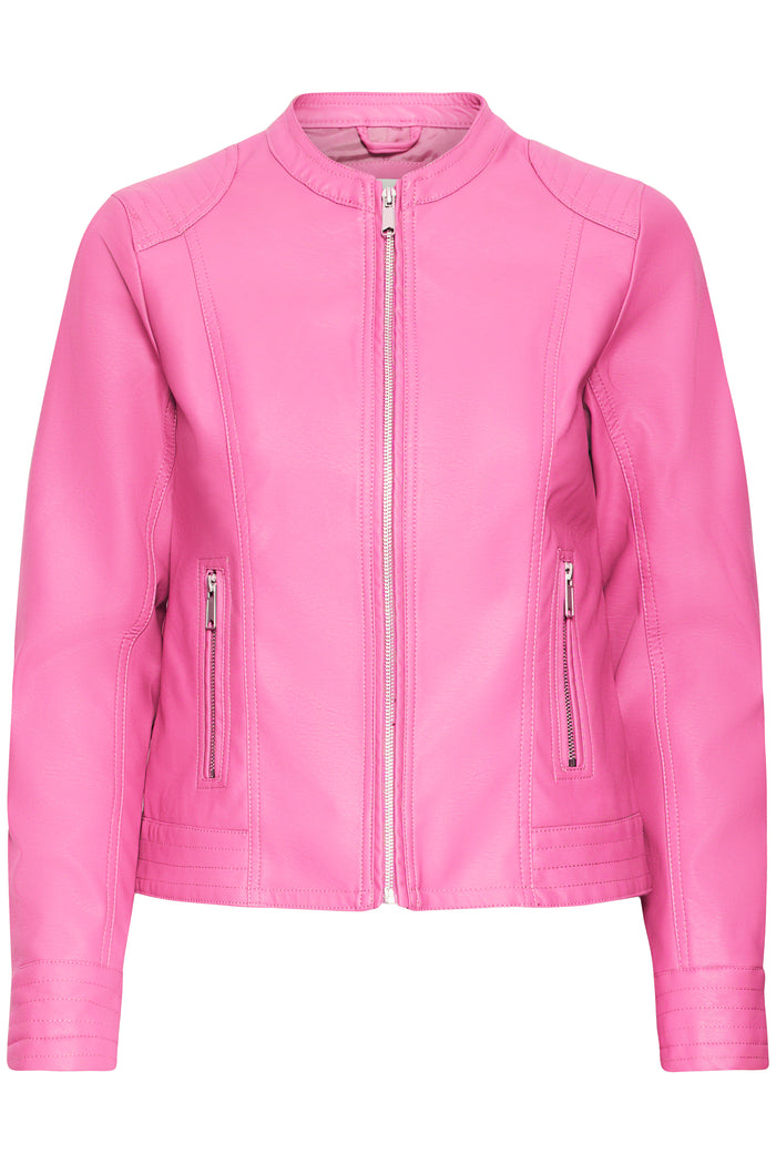 B.Young Byacom Phlox Pink Faux Leather Jacket, 20809396