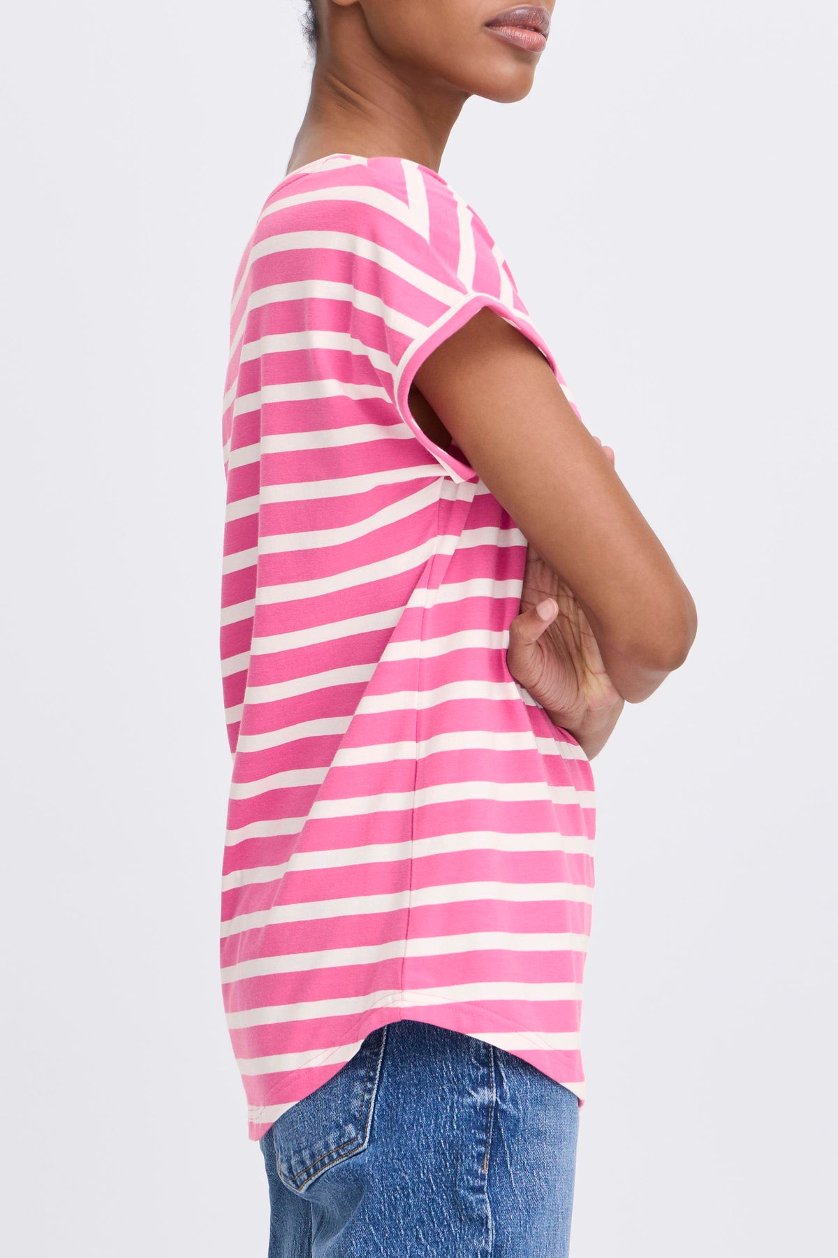 B.Young ByPamila Phlox Pink Stripe T-Shirt, 20809561