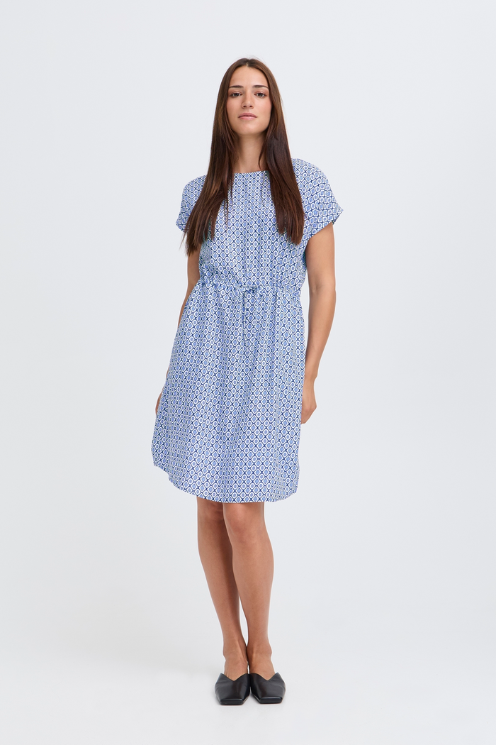 B.Young ByMmjoella Medieval Blue Relaxed Fit Knee Length Dress, 20811226