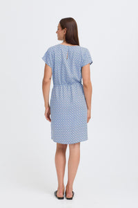 B.Young ByMmjoella Medieval Blue Relaxed Fit Knee Length Dress