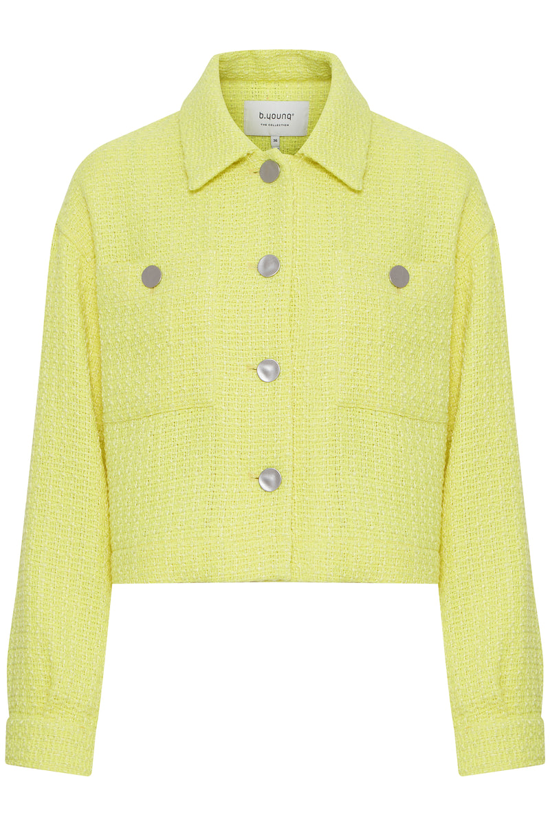 B.Young Bydadena Sunny Lime Cropped Boucle Jacket, 20814270