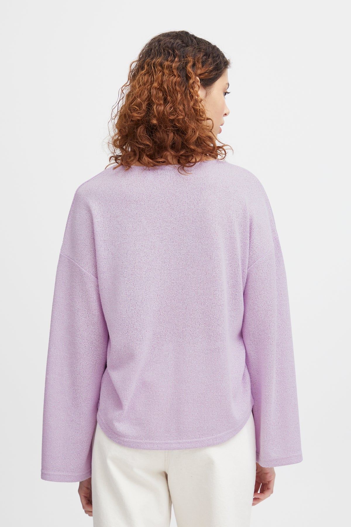 B.Young Bysif Orchid Bloom V-Neck Pullover