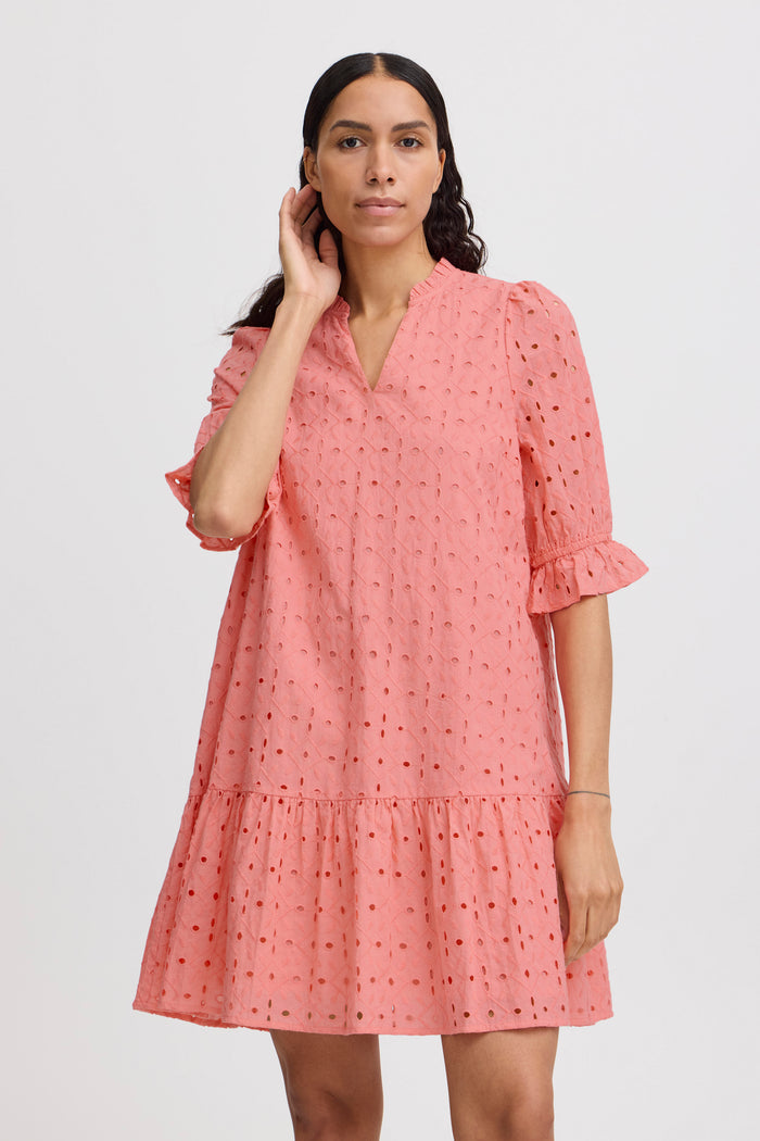 B.Young Bygalla Strawberry Pink Embroidered Layered Dress, 20814935